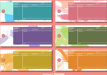 Recipe Cards Vector Blank Template - Free vector #391707